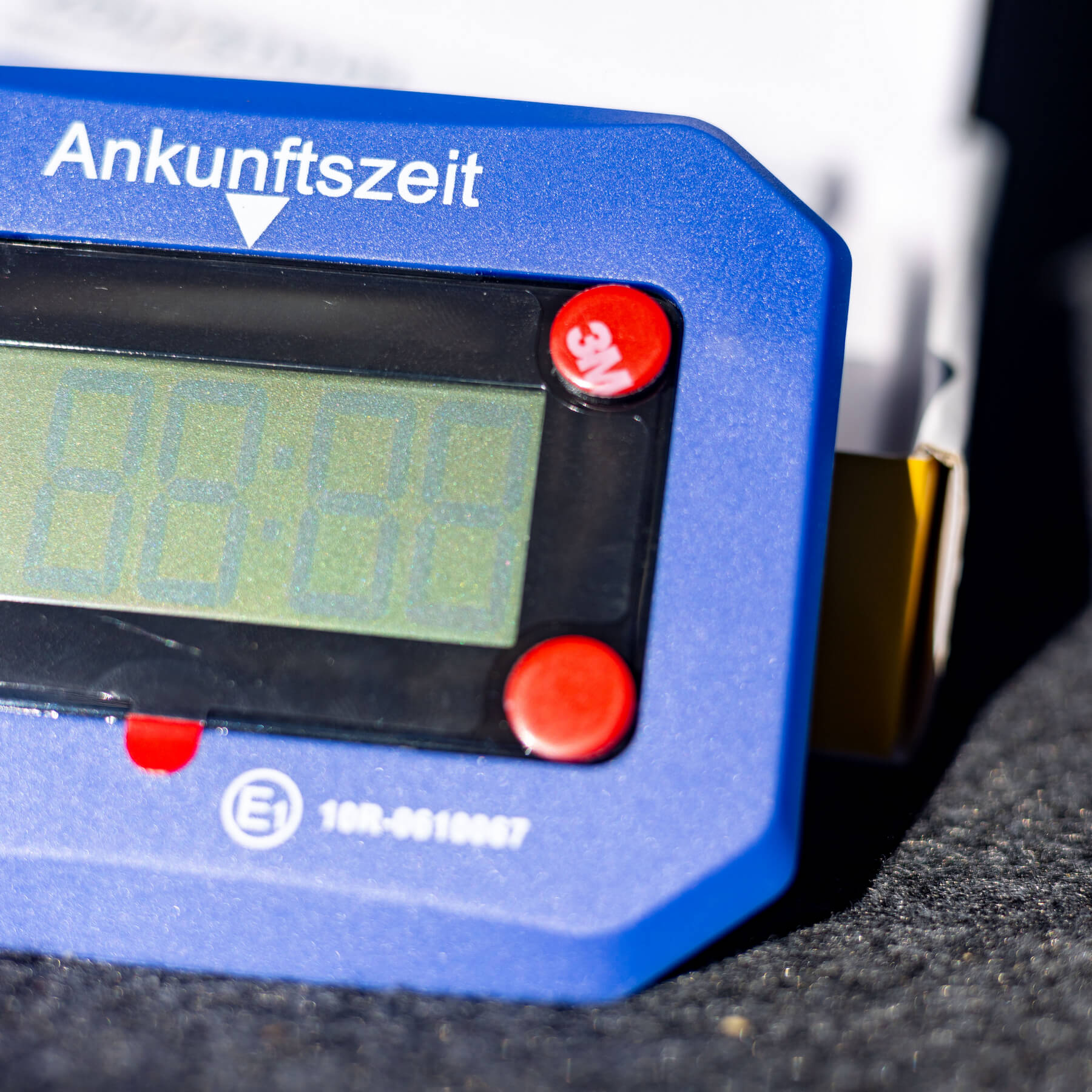 Elektronische Parkscheibe Blau (E-Prüfzeichen)