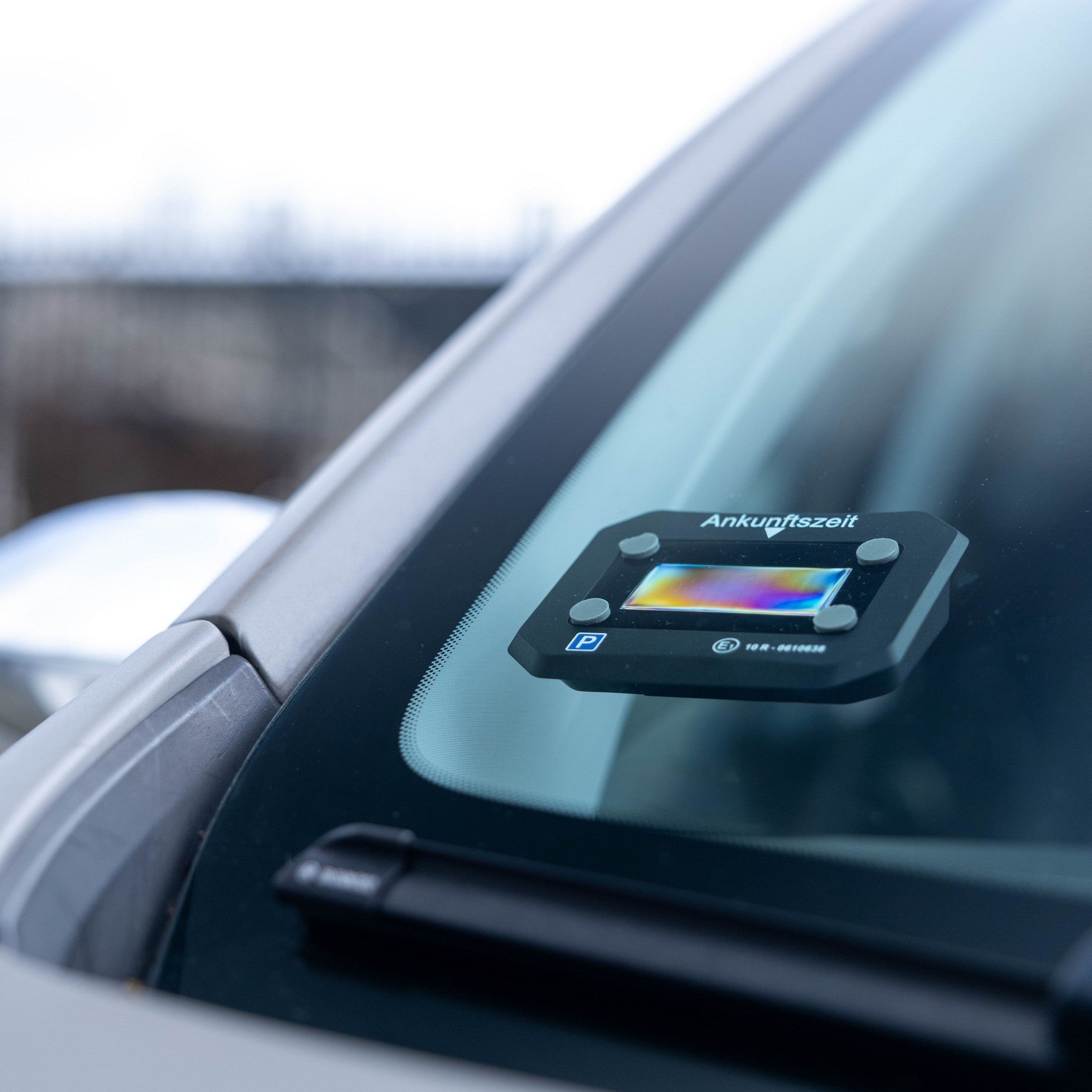 Elektronische Parkscheibe Schwarz (E-Prüfzeichen)